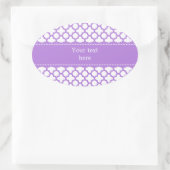 Sticker Ovale Motif Lavender Quatrefoil (Sac)