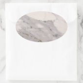 Sticker Ovale Motif moderne en marbre noir gris rose (Sac)