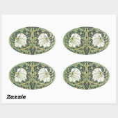 Sticker Ovale Motif Pimpernel William Morris (Feuille)