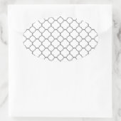 Sticker Ovale Motif Quatrefoil classique (Sac)