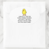 STICKER OVALE MOTIVATIONS DE POULET (Sac)