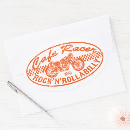 Sticker Ovale Moto (Enveloppe)