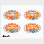Sticker Ovale Moto (Feuille)