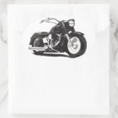 Sticker Ovale Moto noir (Sac)