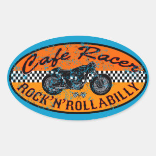 Sticker Ovale Moto racer