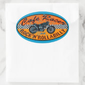 Sticker Ovale Moto racer (Sac)