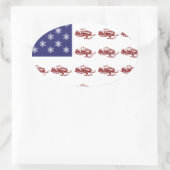 Sticker Ovale Motoneige patriotique (Sac)