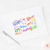 Sticker Ovale Mots du coeur_ (Enveloppe)