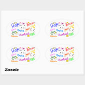 Sticker Ovale Mots du coeur_ (Feuille)