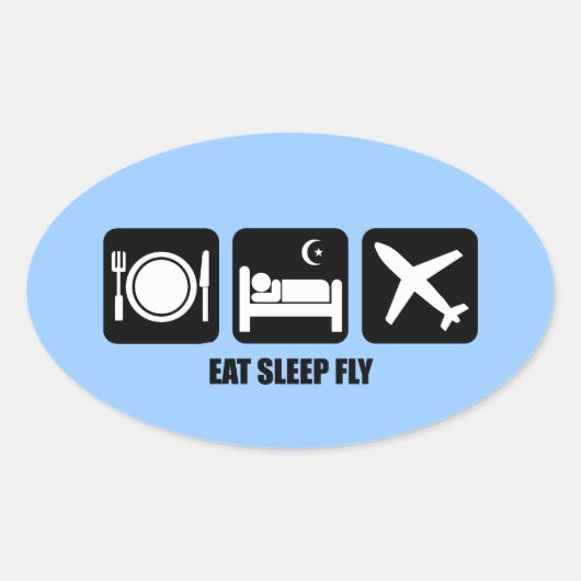 Sticker Ovale mouche de sommeil (Devant)