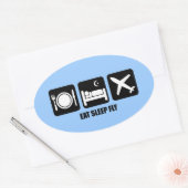 Sticker Ovale mouche de sommeil (Enveloppe)
