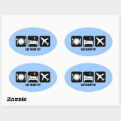 Sticker Ovale mouche de sommeil (Feuille)