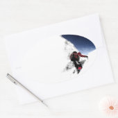 Sticker Ovale Mountain Climat Sports extrêmes (Enveloppe)