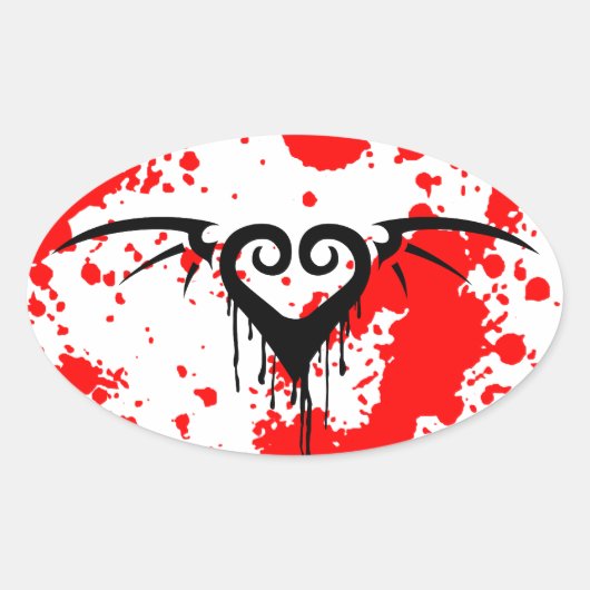 Sticker Ovale mourir romantique (Devant)