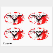 Sticker Ovale mourir romantique (Feuille)