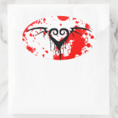 Sticker Ovale mourir romantique (Sac)