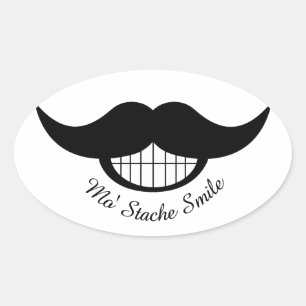 Sticker Ovale Moustache