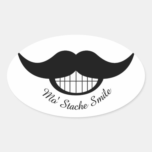 Sticker Ovale Moustache (Devant)