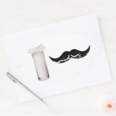 Sticker Ovale Moustache de lait (Enveloppe)