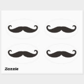 Sticker Ovale Moustache / Moustache / Schnurrbart (Feuille)