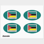 Sticker Ovale Mozambique (Feuille)