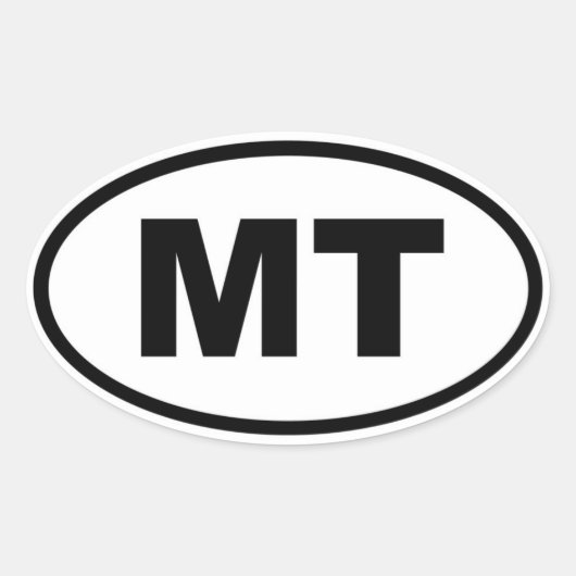 Sticker Ovale MT Montana (Devant)