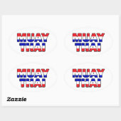 Sticker Ovale Muay Thai (Feuille)