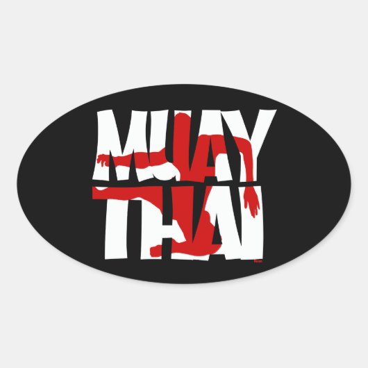 Sticker Ovale Muay Thai (Devant)