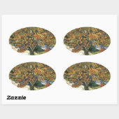 Sticker Ovale Mulberry Tree par van Gogh (Feuille)