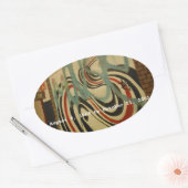 Sticker Ovale mur commémoratif d'elliott smith (Enveloppe)