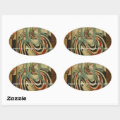 Sticker Ovale mur commémoratif d'elliott smith (Feuille)