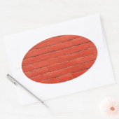 Sticker Ovale Mur rouge orange (Enveloppe)
