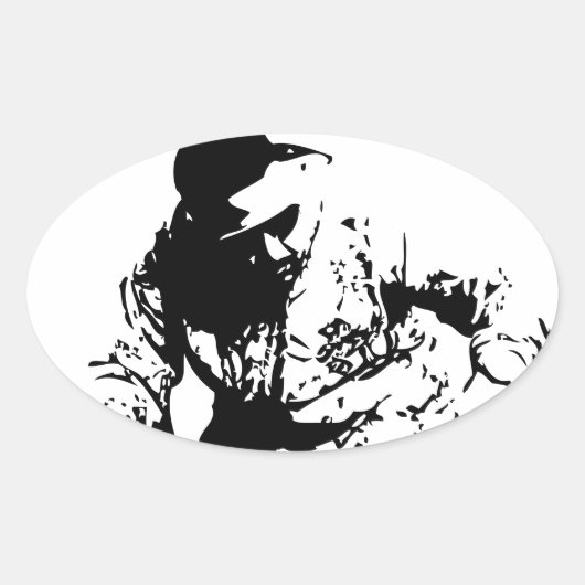 Sticker Ovale Musique (Devant)