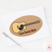Sticker Ovale Musique country (Enveloppe)