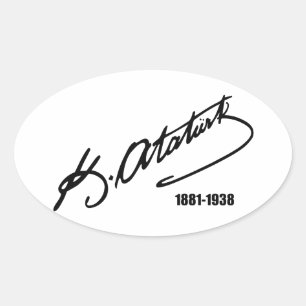 Sticker Ovale Mustafa Kemal Ataturk