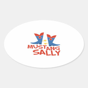 Sticker Ovale Mustang Sally