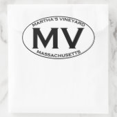 Sticker Ovale MV - Massachusetts des vignobles de Martha (Sac)