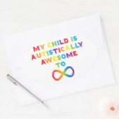 Sticker Ovale My Child Autistically (Enveloppe)