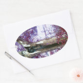 Sticker Ovale Mystical tree (Enveloppe)