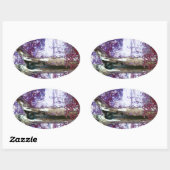 Sticker Ovale Mystical tree (Feuille)