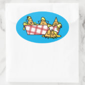 Sticker Ovale Nachos Fromage fondu Jalapeno Nacho chips tortilla (Sac)