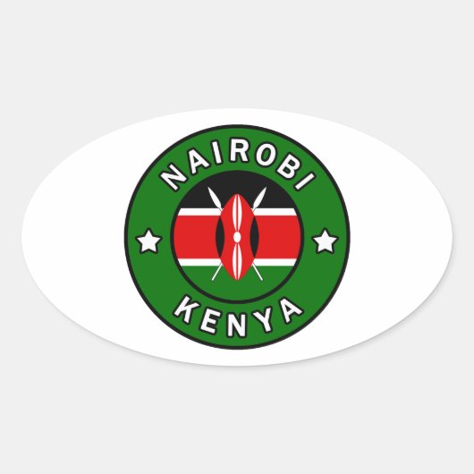 Sticker Ovale Nairobi Kenya (Devant)
