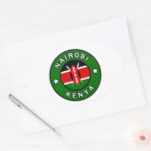 Sticker Ovale Nairobi Kenya (Enveloppe)