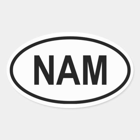 Sticker Ovale Namibie "NAM" (Devant)
