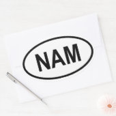 Sticker Ovale Namibie "NAM" (Enveloppe)