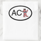 Sticker Ovale Nantucket ACK Ours dansant (Sac)