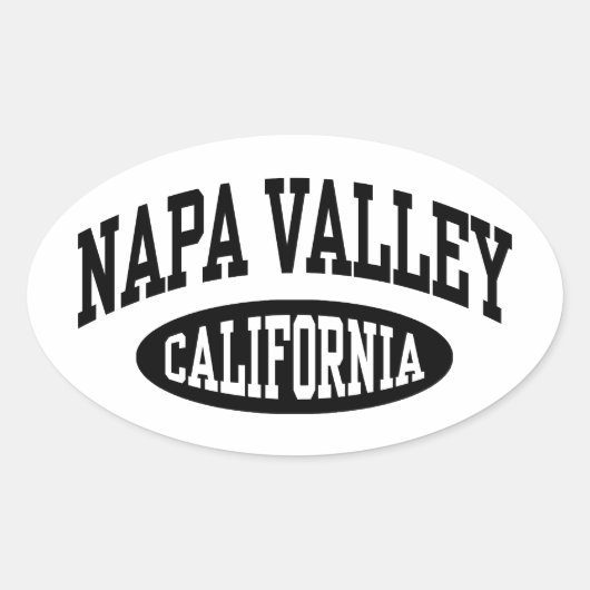 Sticker Ovale Napa Valley California (Devant)