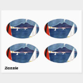 Sticker Ovale Napoli (Feuille)