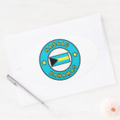 Sticker Ovale Nassau Bahamas (Enveloppe)