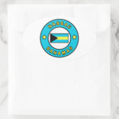 Sticker Ovale Nassau Bahamas (Sac)